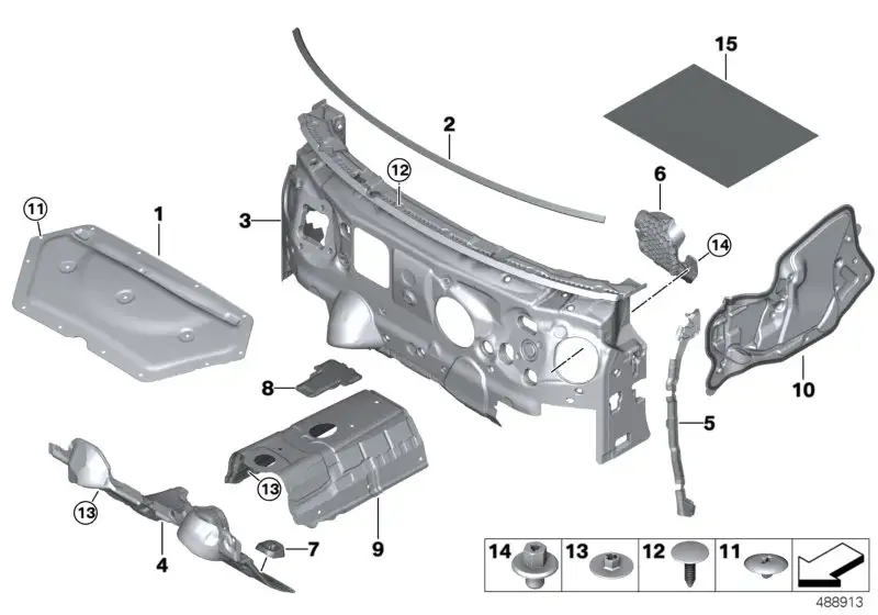 BMW Schallisolierung Frontklappe F54 51487356767