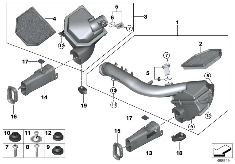 BMW Ansauggeräuschdämpfer links F80 F82 F83 F87N 13717846269