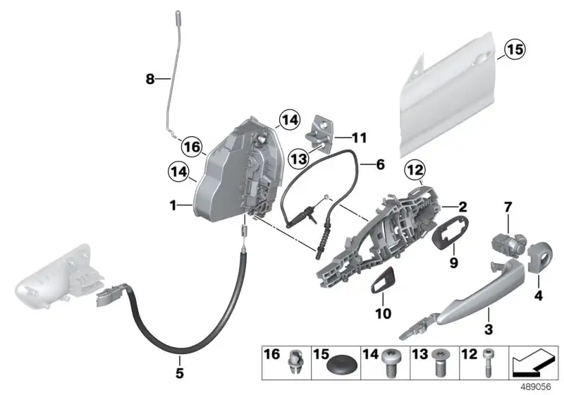 BMW Träger Türaussengriff vorne rechts F34 F36 51217380544