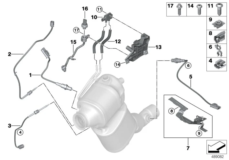 BMW Abgastemperatursensor G01 G02 G05 G11 G12 G20 G21 G30 G31 G32 13628596276