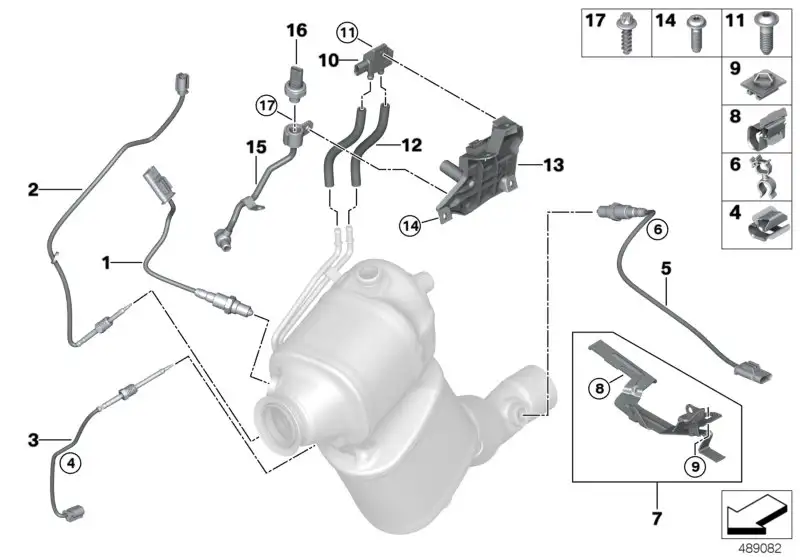 BMW Abgastemperatursensor G01 G02 G05 G11 G12 G20 G21 G30 G31 G32