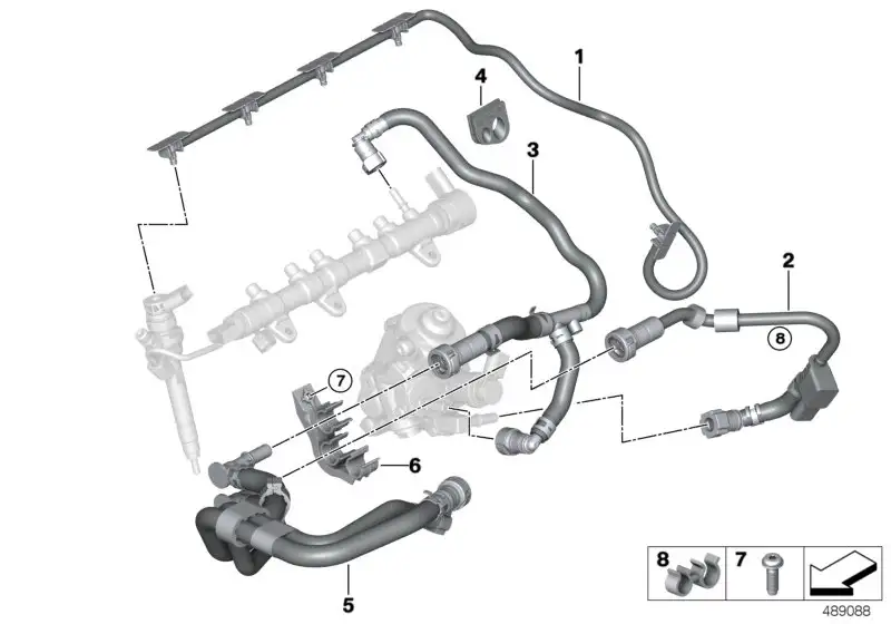 BMW Halter Kraftstoffleitung G01 G02 G05 G06 G07 G11 G12 G14 G15