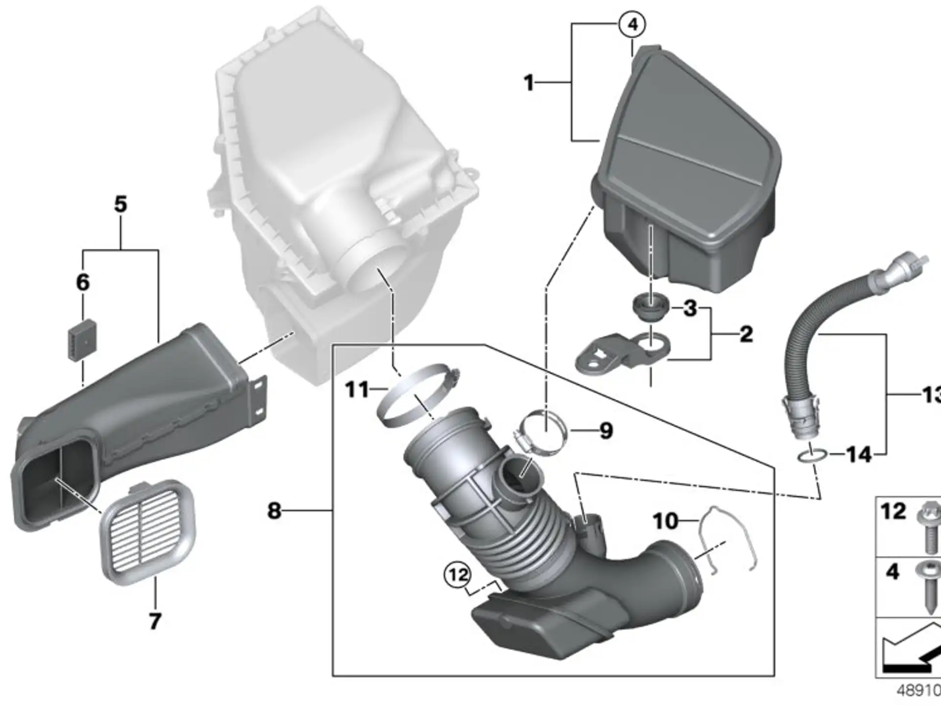 BMW Ansauggitter G11 G12 G14 G15 G16 G30 G31 G32 13717643298