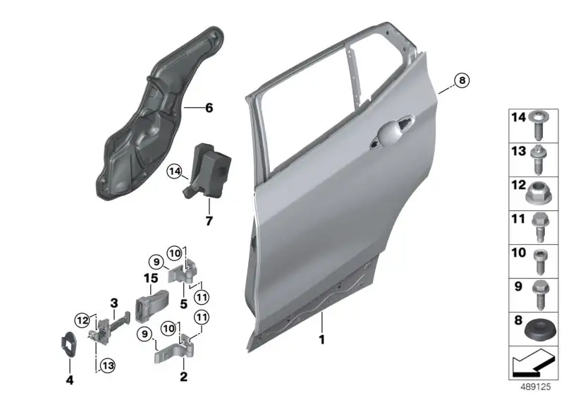 BMW Tür hinten links F39 41008491729 - X2 F39 /