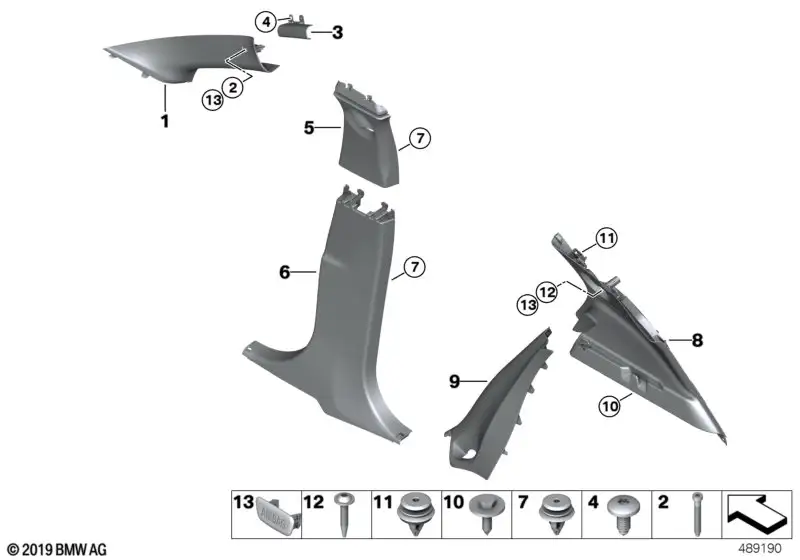 BMW Blechschraube schwarz 51439909405 - Bildposition 02