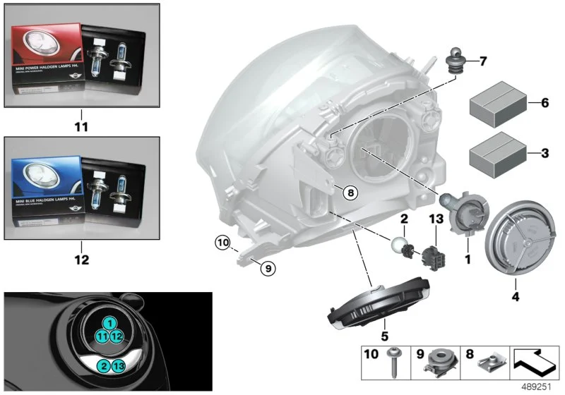 BMW Flachkopfschraube F44 F54 F55 F56 F56E F57 F60 07119908719