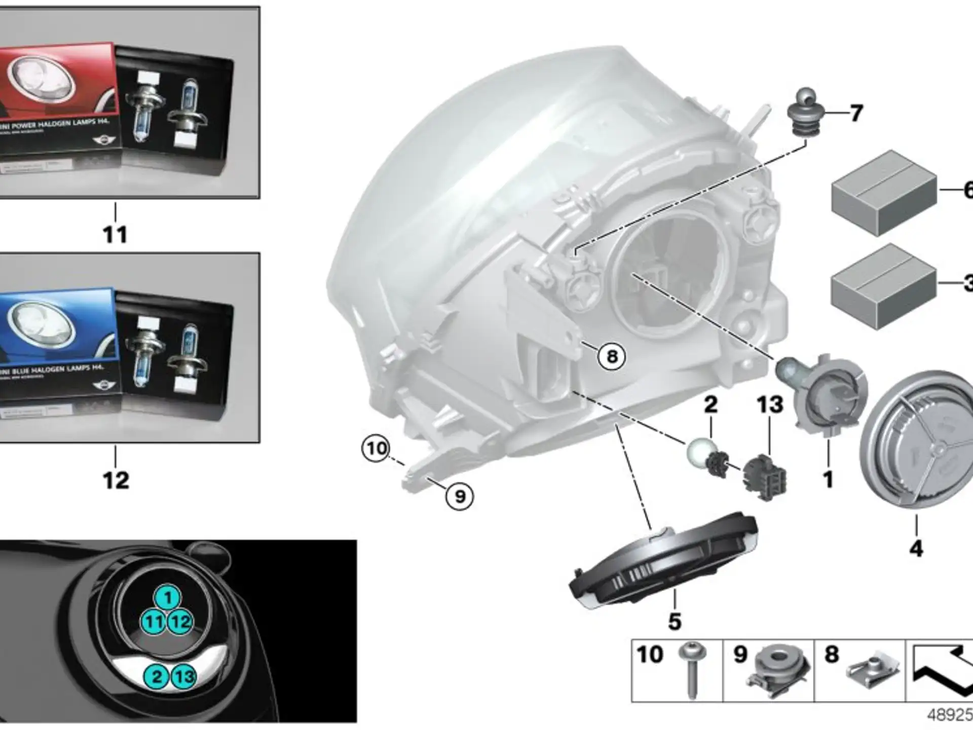 BMW Ausgleichselement G29 M40i F54 F55 F56 F56E F57 F60 07149310339