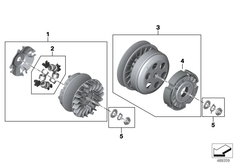 BMW Satz Befestigungsteile K08 K09 11218405743