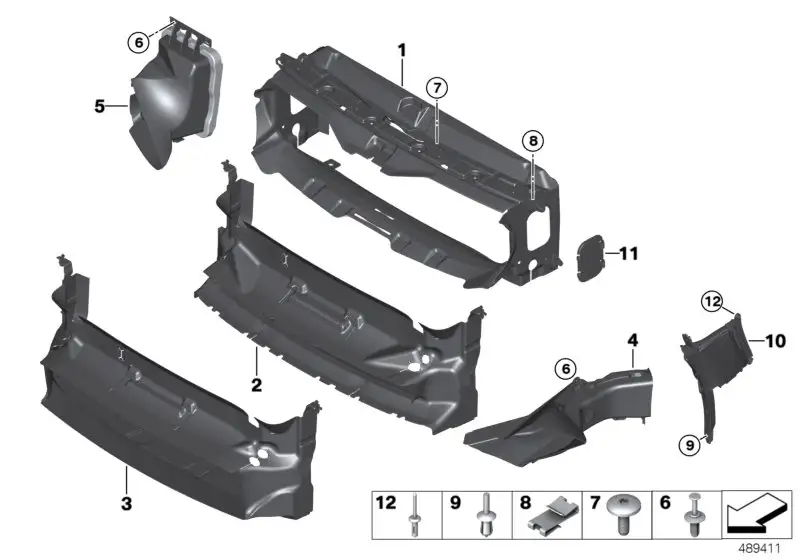 BMW Luftführung Bremse links F32 F33 F36 51747290611