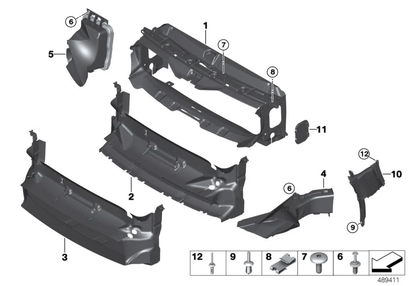 BMW Luftführung Bremse links F32 F33 F36 51747432627