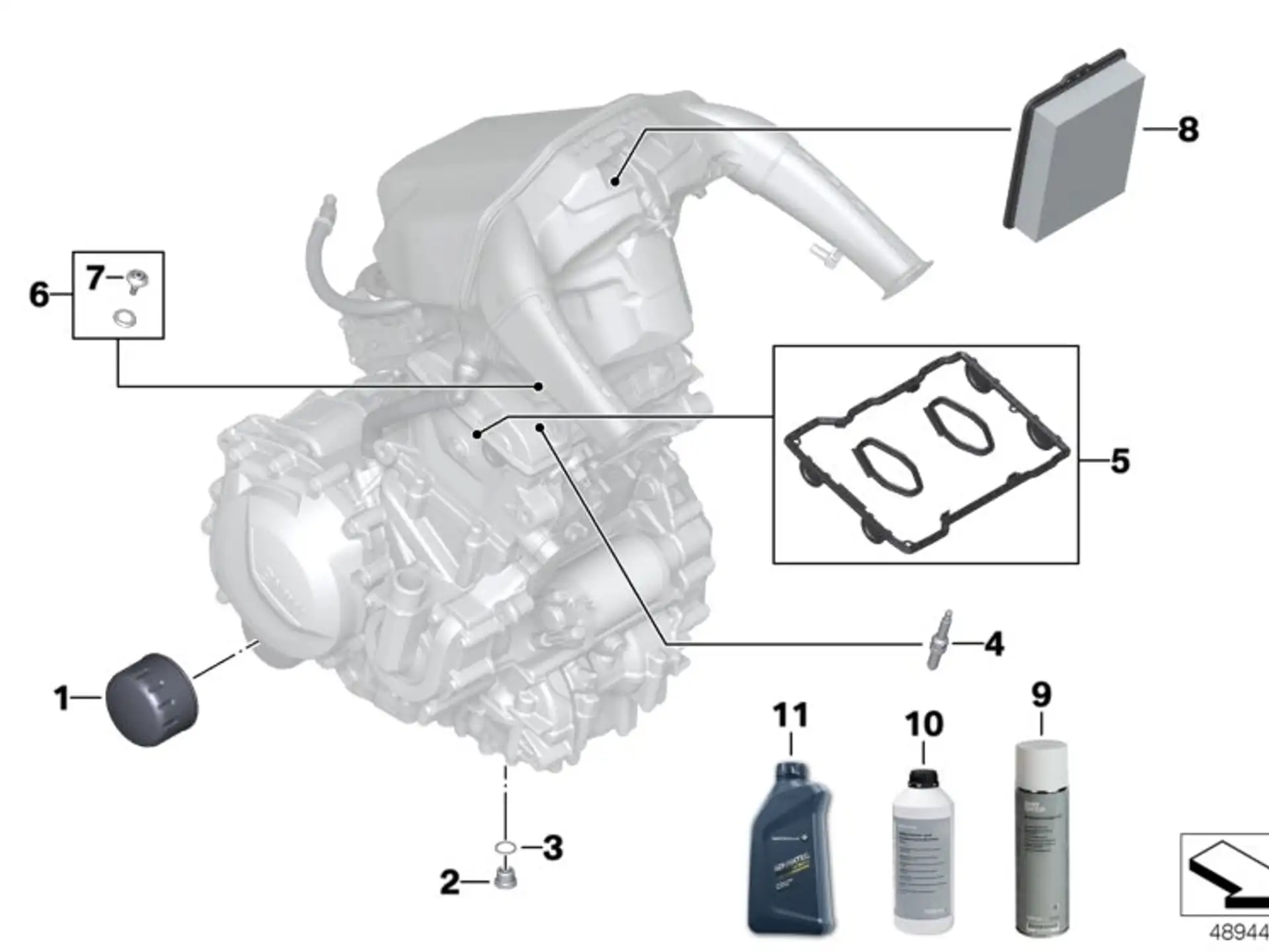 BMW Luftfilter K80 K81 K82 K83 K84 13728561572