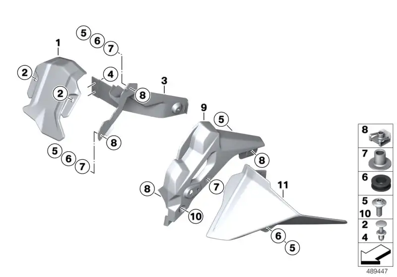 BMW Windabweiser links 46638569669