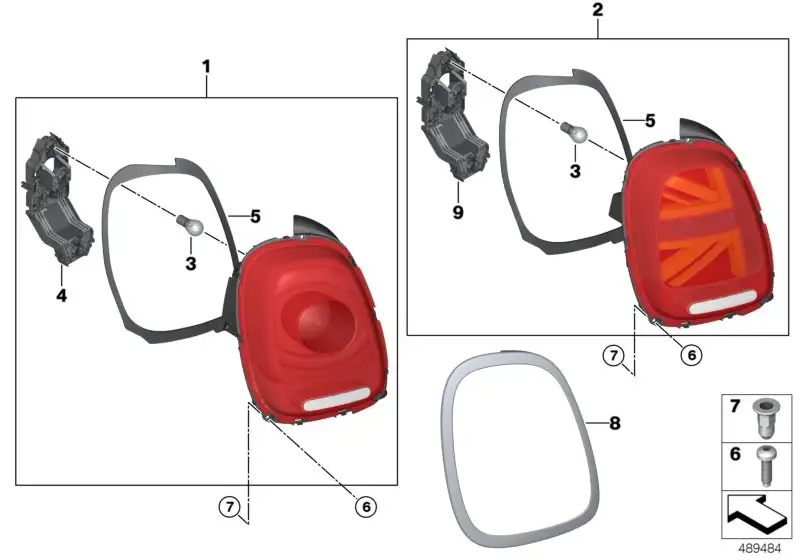 BMW Heckleuchte rechts F55 F56 F56E F57 63217297414 - MINI F55, M