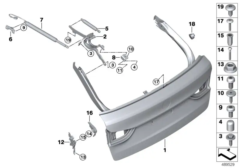 BMW Anbausatz Heckklappe 41009650308 - Bildposition --