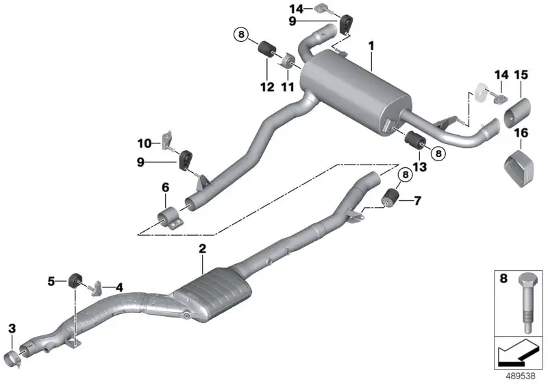 BMW Endrohrblende Chrom G30 G31 G32 18308631954