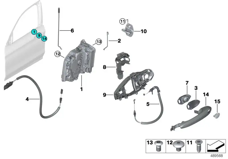 BMW Systemschloss links F97 F98 G01 G02 51219492091