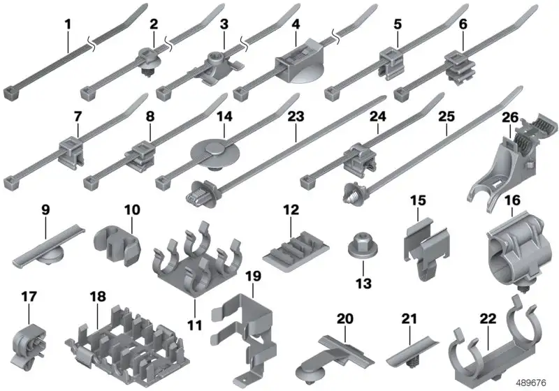 BMW Kabelbinder mit Halter K03 F54 F55 F56 F56E F57 F60 R50 R52 R
