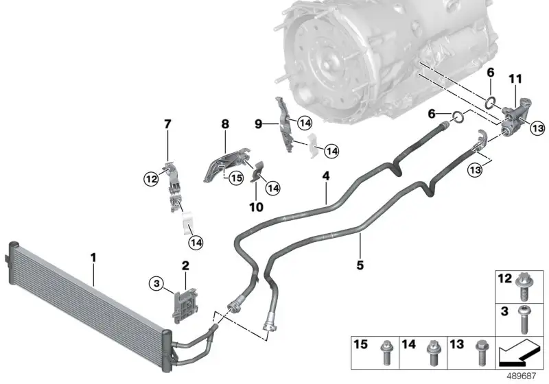 BMW Getriebeölkühler G11 G12 G14 G15 G16 G30 G31 G32 17218619387