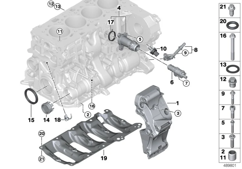 BMW Anschlussstutzen F10 F11 F15 F20 F21 F22 F23 F25 F26 F30 F31 F32 F33 F34 F36 F39 F45 F46 F48 G01 G02 G11 G12 G20 G30 G31 G32 F54 F55 F56 F57 F60 11118511205