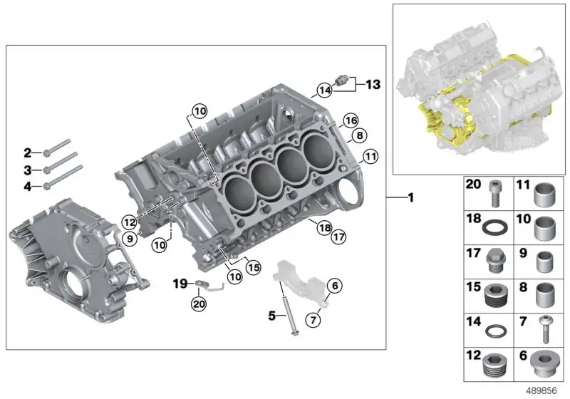 BMW Bundschraube E53 E60 E61 E63 E64 E65 E66 E70 E71 E72 F01 F02