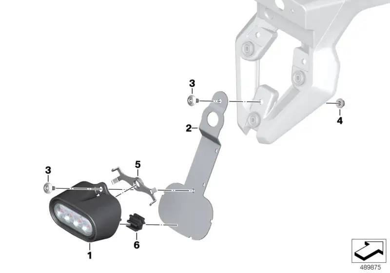 BMW Halter LED-Nebelschlussleuchte K80 K81 63178382543