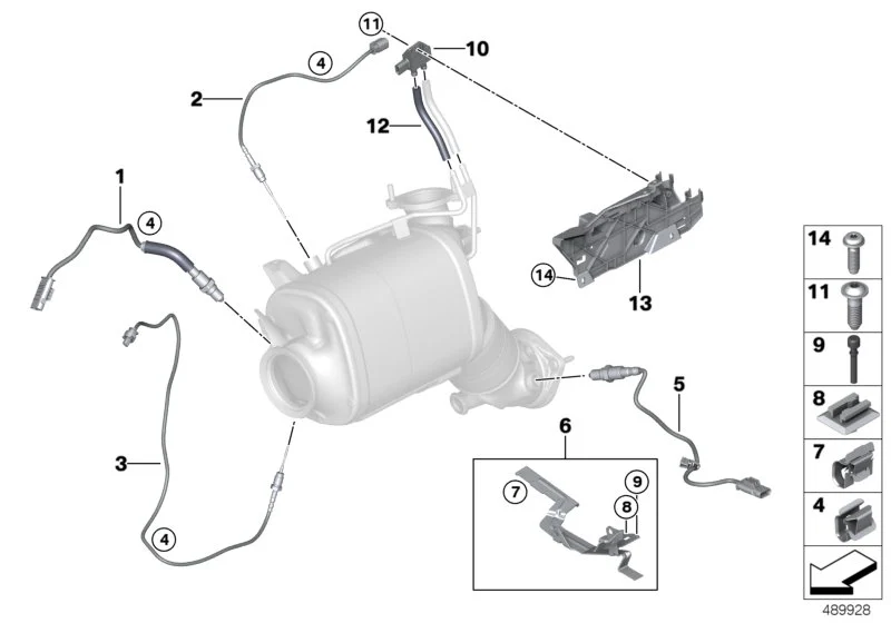 BMW Abgastemperatursensor G01 G02 G05 G06 G07 G11 G12 G20 G21 G30 G31 G32 13628595097