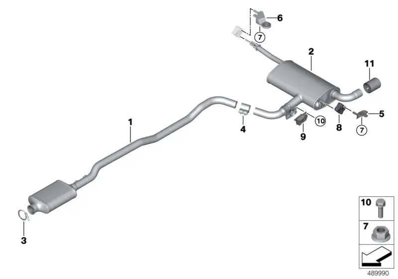 BMW Endrohrblende Chromglanz F39 F20 F44 18308686002