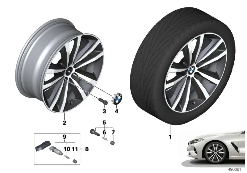 BMW Scheibenrad Leichtmetall Orbitgrey 36116884203