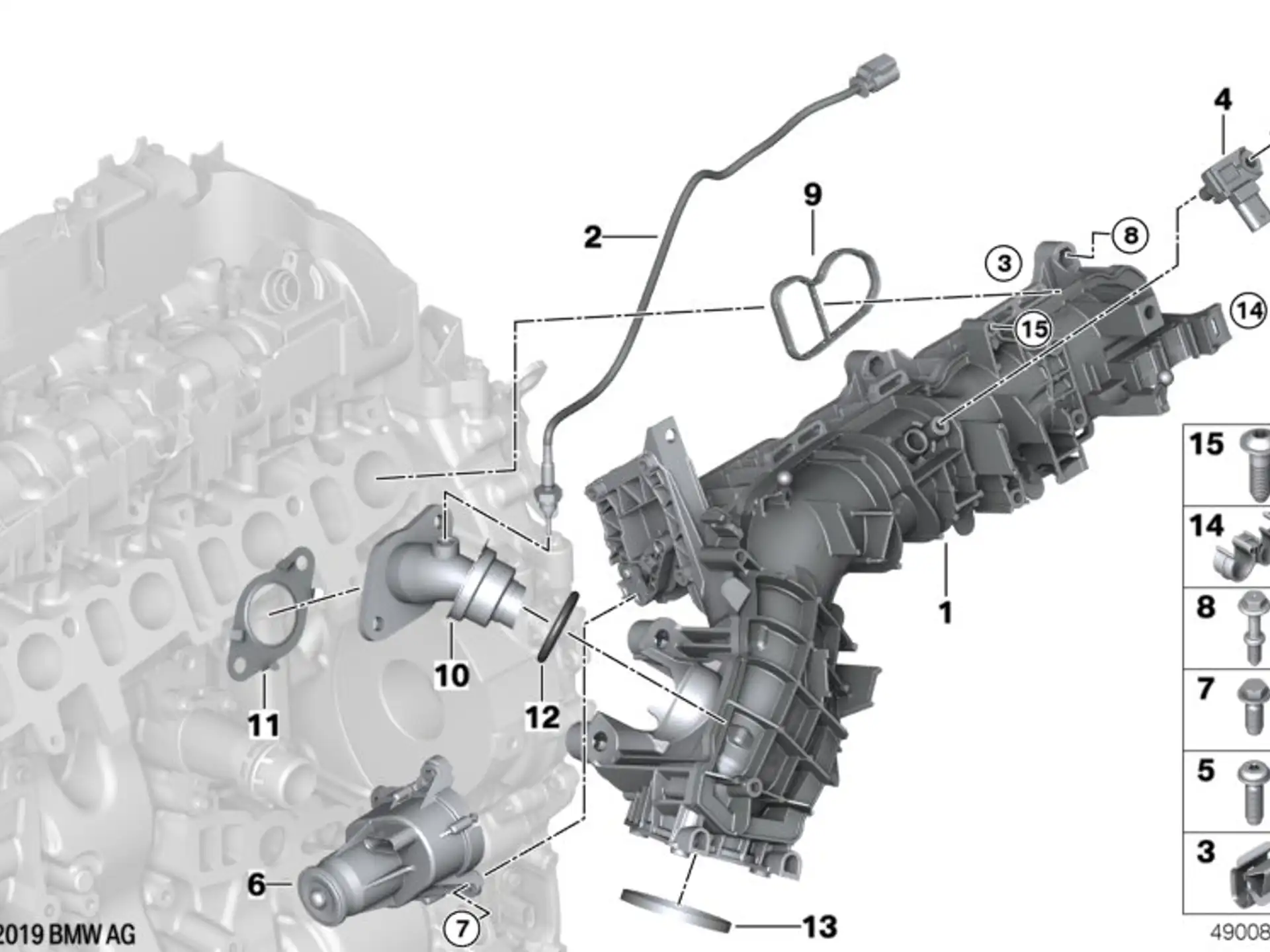 BMW Dichtung Metall G01 G02 G05 G20 G21 G30 G31 G32 11618597075
