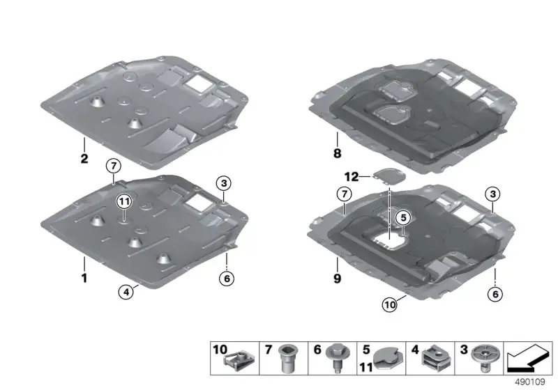 BMW Motorraumabschirmung F39 F45 F46 F48 51757366357 - Bildpositi