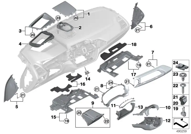BMW Adapter Center Speaker F97 F98 G01 G02 51459363477 - X3 G01