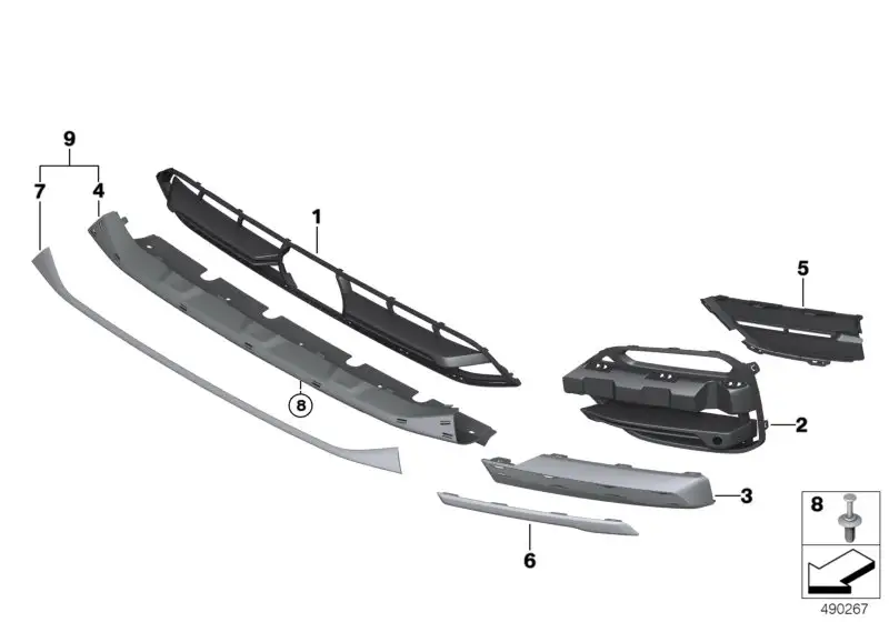 BMW Abdeckung Lufteinlass rechts G01 51117459520