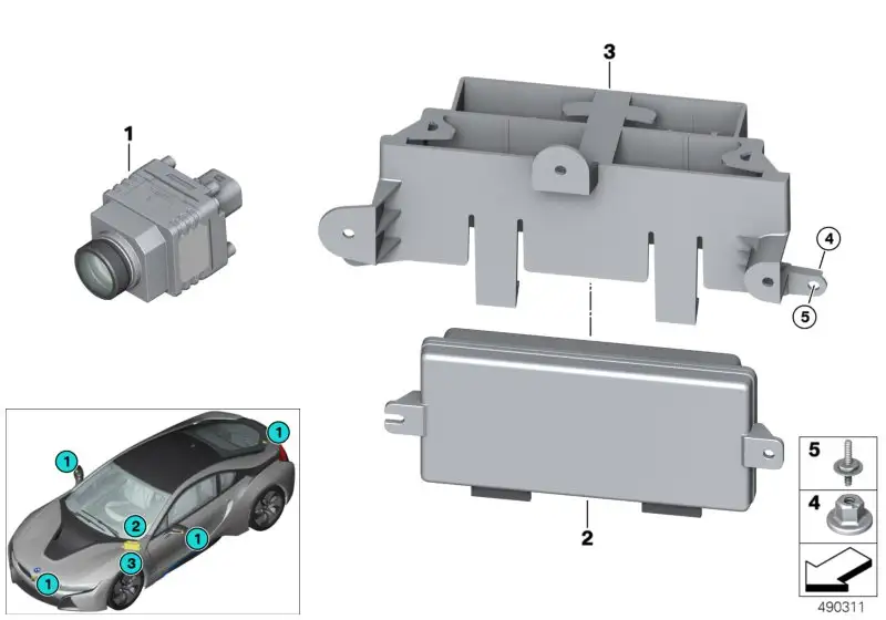 BMW Surround View Kamera F15 F16 F25 F26 F85 F86 I12 I15 66539213