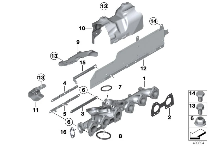 BMW Flanschmutter E70 E71 F01 F02 F10 F11 F15 F16 G01 G02 G05 G06 G07 G11 G12 G14 G15 G16 G20 G21 G30 G31 G32 11628517274