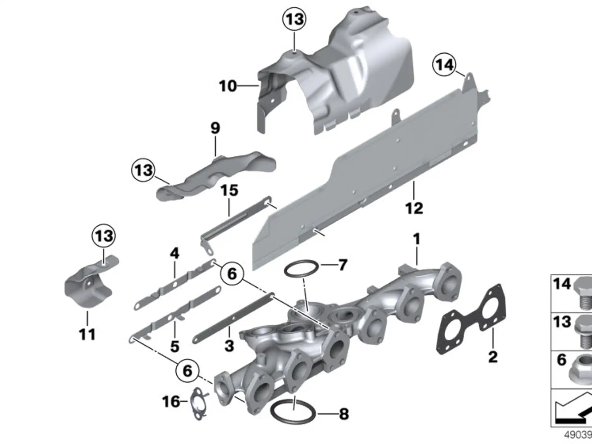BMW Flanschmutter E70 E71 F01 F02 F10 F11 F15 F16 G01 G02 G05 G06 G07 G11 G12 G14 G15 G16 G20 G21 G30 G31 G32 11628517274