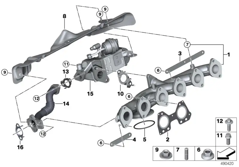 BMW Abgaskrümmer 11628517629