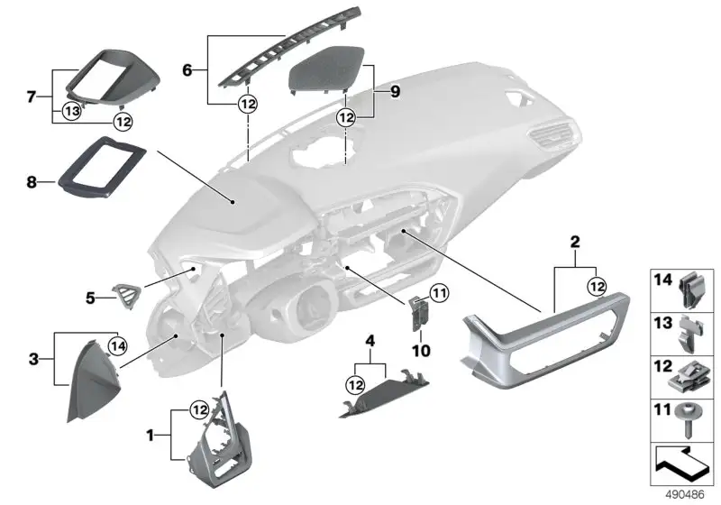 BMW Blende Centerstack oben Mitte G29 M40i 51459475707