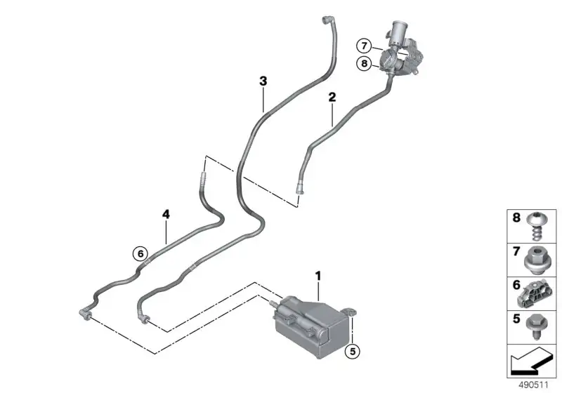 BMW Aktivkohlefilter F95 F96 G05 G06 G07 16137475444