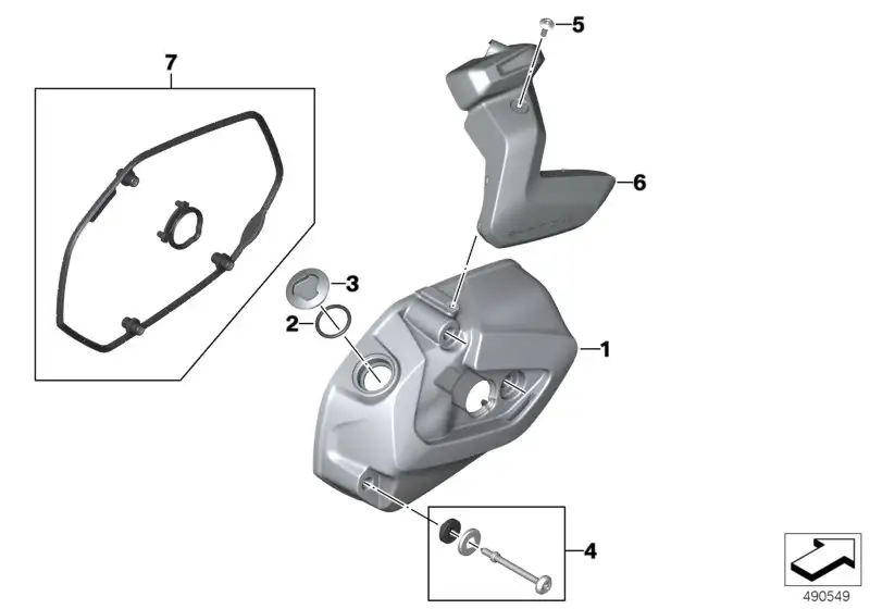BMW Zylinderkopfhaube silber links K52 11128394373 - K52 / Bildpo