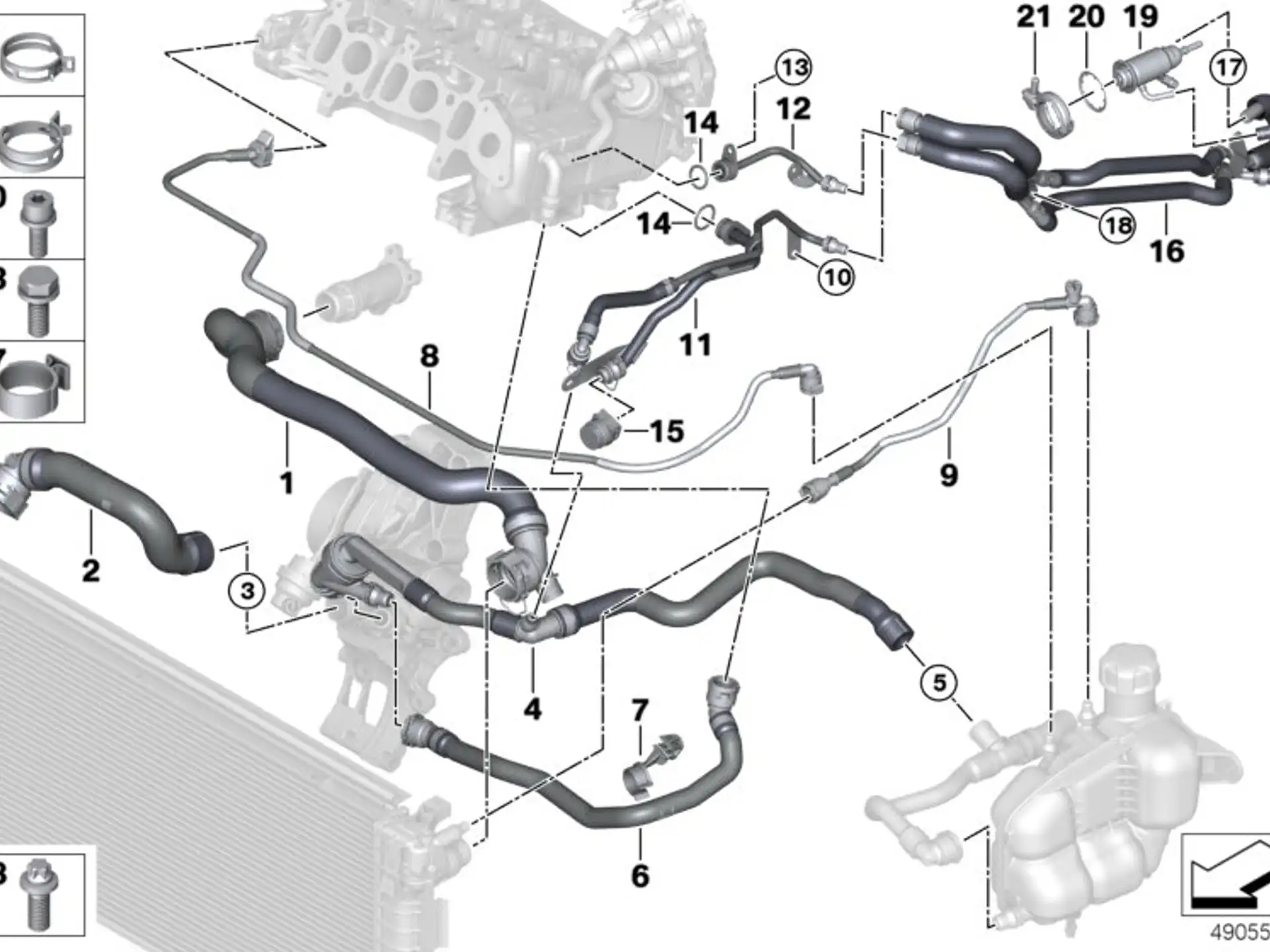 BMW Dichtung F39 F20 F44 F45 F46 F48 G01 G02 G05 G06 G07 G11 G12 G14 G15 G16 G20 G21 G30 G31 G32 F54 F60 18308595104