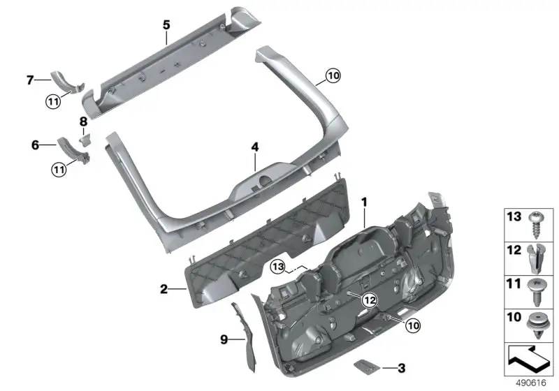 BMW Abdeckung Heckleuchte G31 51497454575 - Bildposition 02
