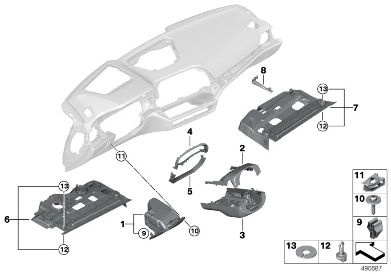 BMW Klappfach Fahrerseite G20 G21 G28 51456998229