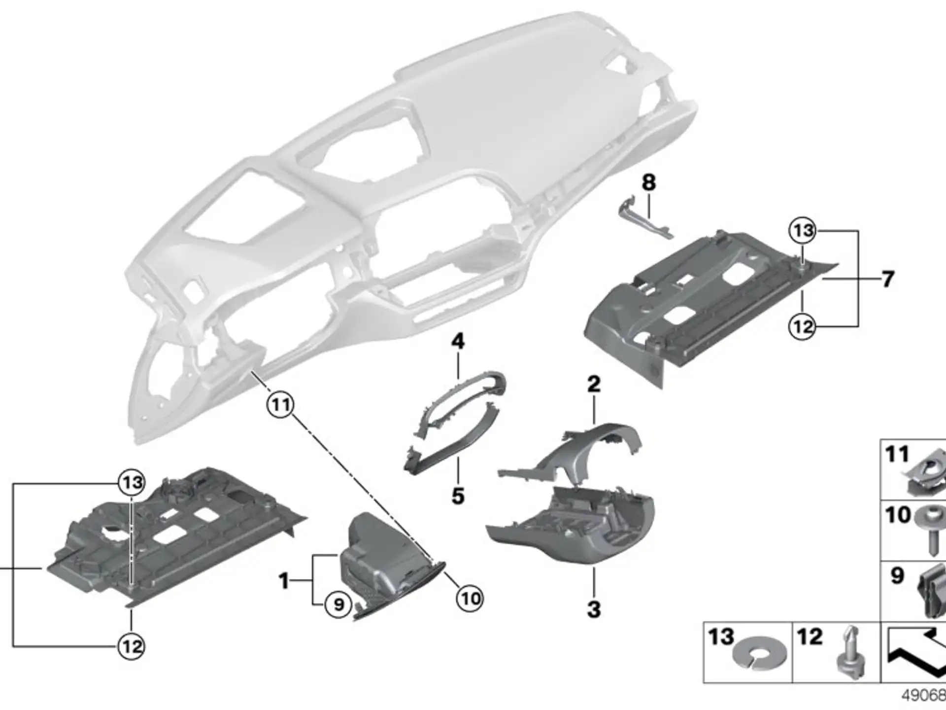 BMW Klappfach Fahrerseite G20 G21 G28 51456998229