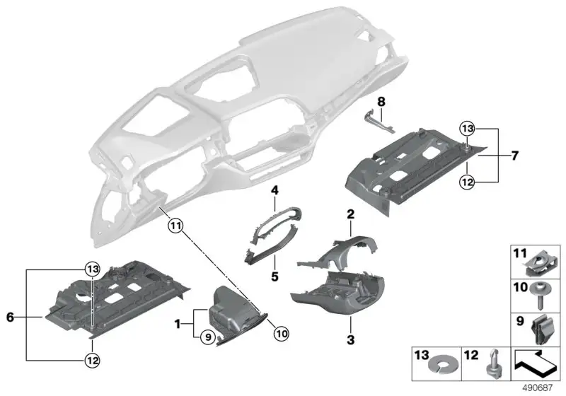 BMW Klappfach Fahrerseite G20 G21 G28 51456998229