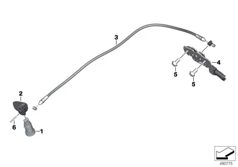 BMW Betätigungshebel Sitzbank 51258558614
