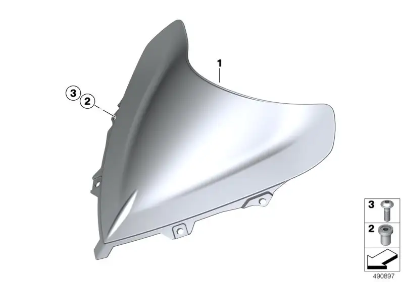 BMW Windschild getönt K40 71607698097 - K40 /