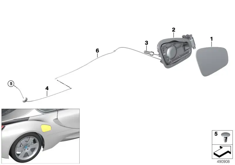BMW Abdecktopf Ladeanschluss I12 I15 51177316835