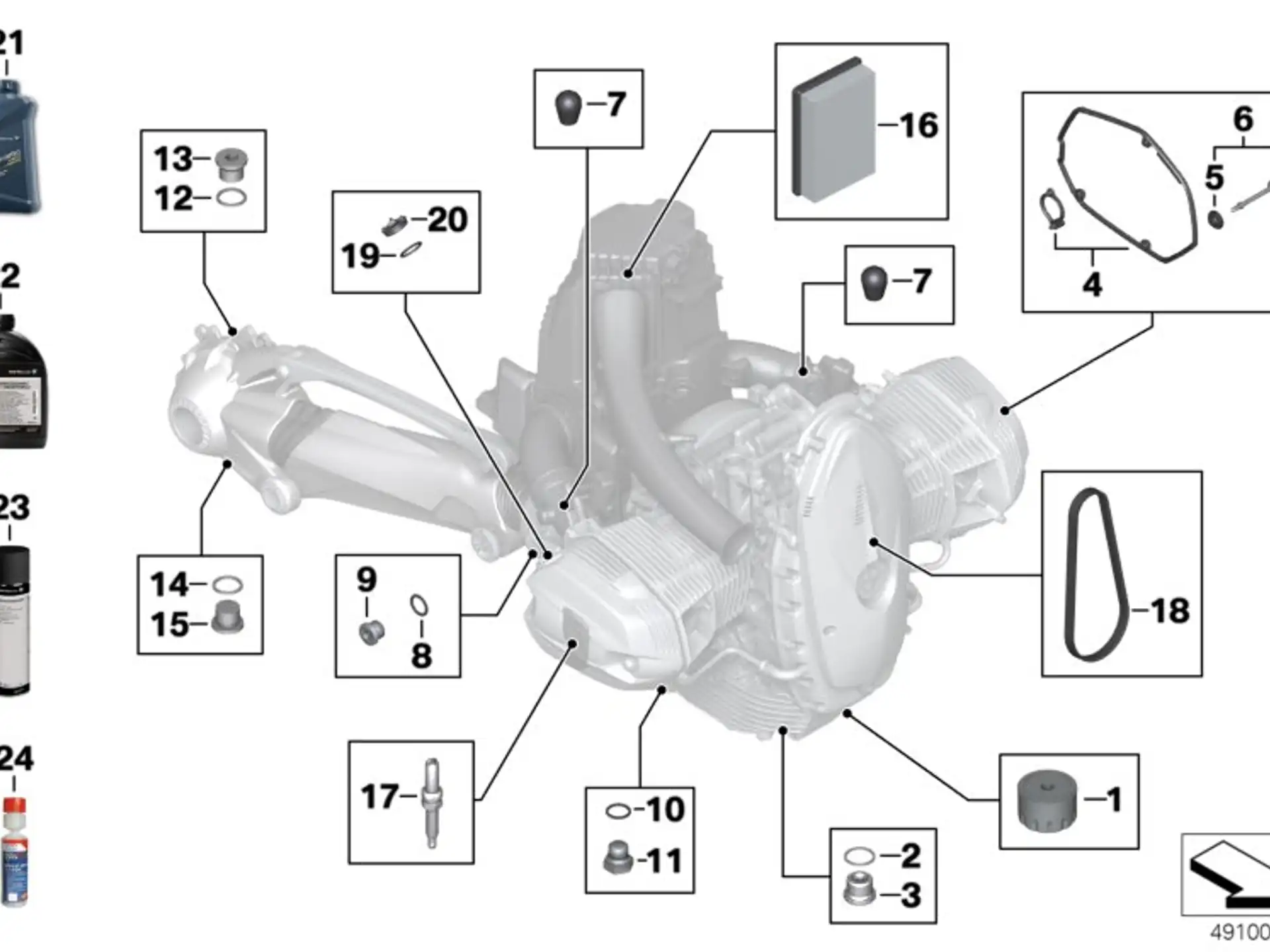 BMW Luftfiltereinsatz K21 K22 K23 K25 K26 K27 K32 K33 13717706414