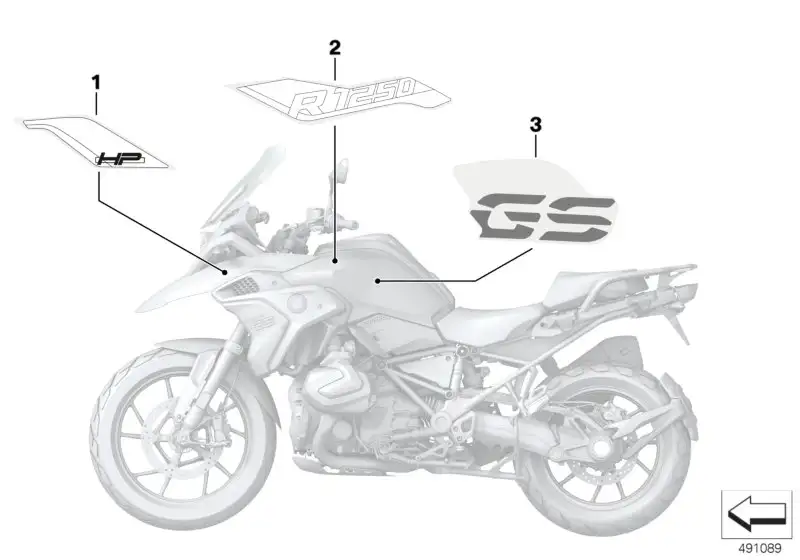 BMW Schriftzug links K50 51148406715