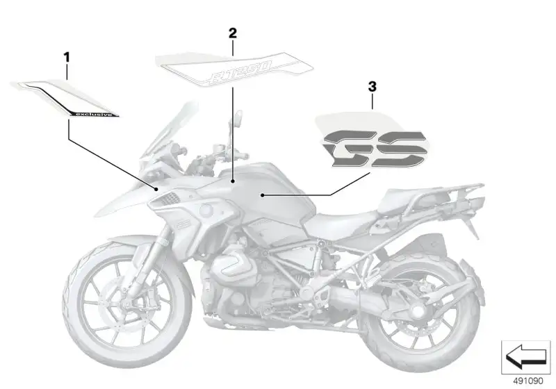 BMW Schriftzug links K50 51148406721